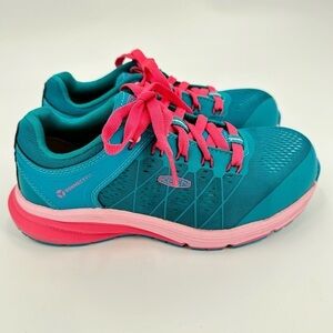 KEEN ReGen Utility Women’s Konnectfit Pink/Turquoise Carbon Toe Work Shoes 5.5W